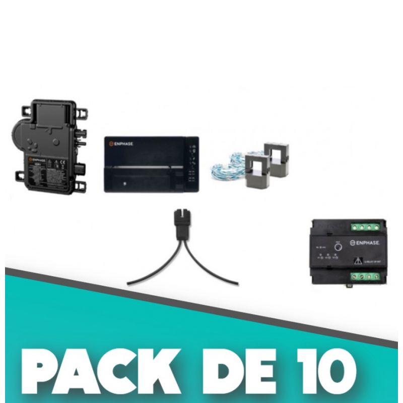 Kit enphase MONOPHASE Qrelay gateway envoy compteur 10 IQ8+