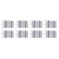 Pack 8 fixation panneaux au format paysage- tuile ESDEC