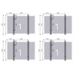 Pack 4 fixation panneaux au format paysage - tuile ESDEC