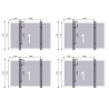 Pack 4 fixation panneaux au format paysage - tuile ESDEC