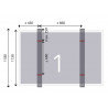 Pack 4 fixation panneaux au format paysage - tuile ESDEC