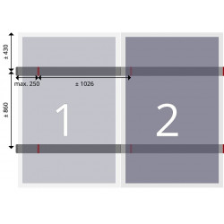 Pack 8 fixation panneaux au format portrait - tuile