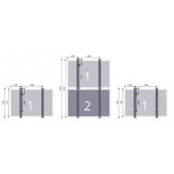Pack 4 fixation panneaux au format paysage - tuile ESDEC