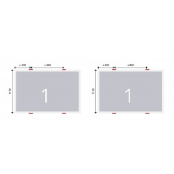 Pack 2 fixation panneaux au format paysage- Tole bac acier