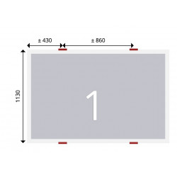 Pack 2 fixation panneaux au format paysage- Tole bac acier